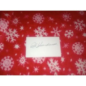 Red Schoendiest Autographed Index Card 3x 5 inch